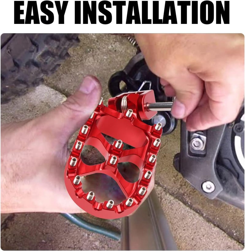 URLWALL 2pcs Foot Pegs Holder for Sur Ron Light Bee X and S Segway X160 X260 Honda CRF150F 03-19 CRF230F 03-19,CNC Aluminum Anti-rust Durable Foot Peg Clamps,Widen and Thicken Foot Peg Bracket - Image 4